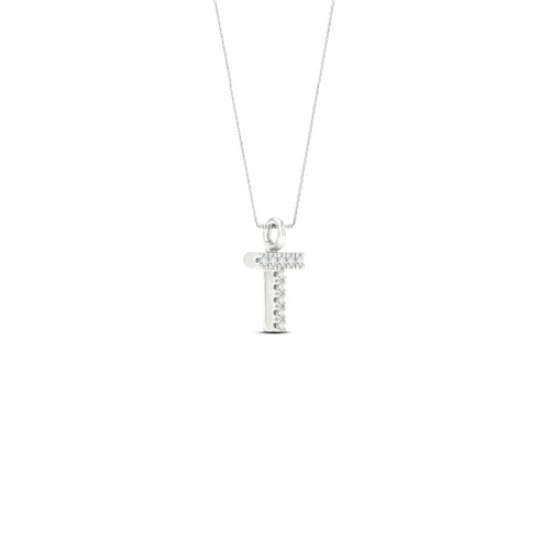 "T" Initial Lab Grown Fashion Pendant
