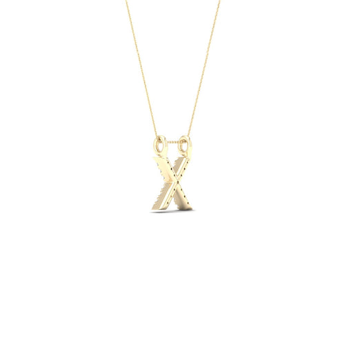 "X" Initial Lab Grown Fashion Pendant