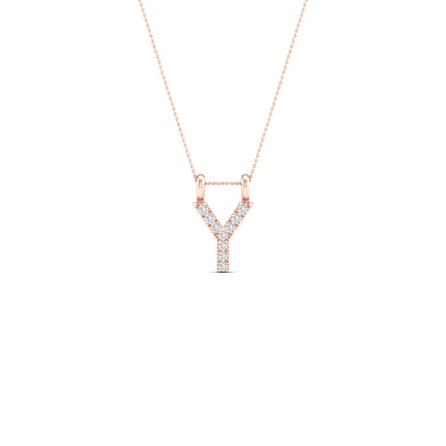 "Y" Initial Lab Grown Fashion Pendant