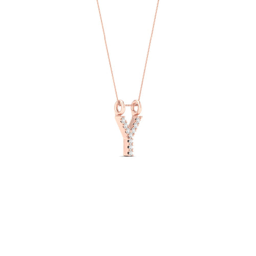 "Y" Initial Lab Grown Fashion Pendant