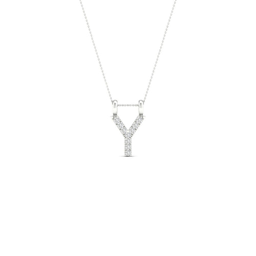 "Y" Initial Lab Grown Fashion Pendant