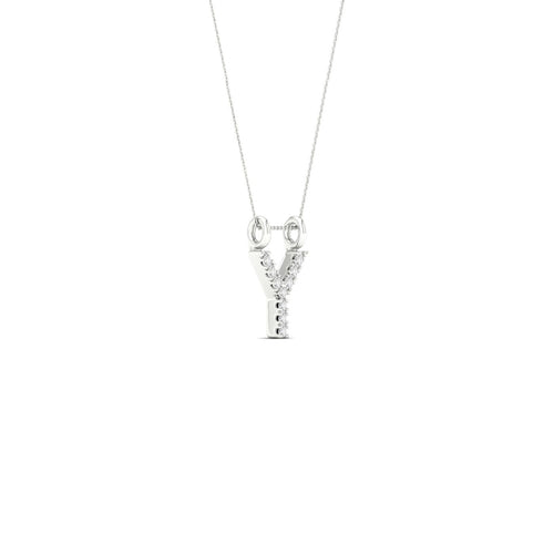 "Y" Initial Lab Grown Fashion Pendant