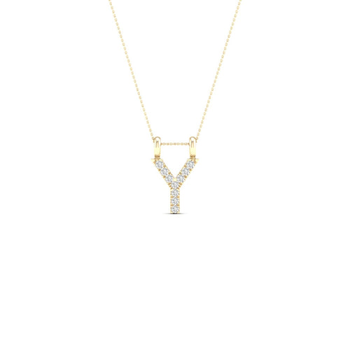 "Y" Initial Lab Grown Fashion Pendant