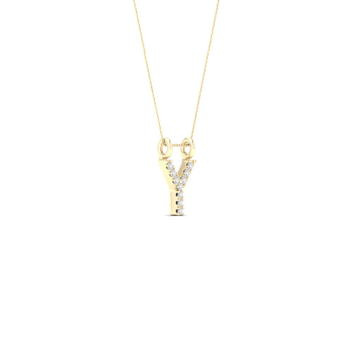 "Y" Initial Lab Grown Fashion Pendant