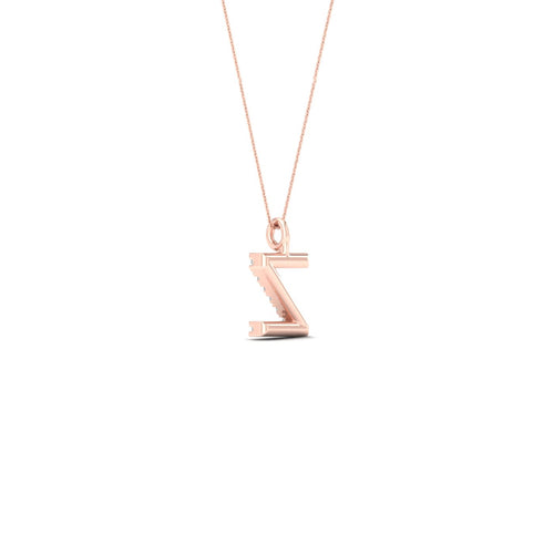 "Z" Initial Lab Grown Fashion Pendant