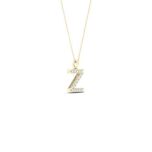 "Z" Initial Lab Grown Fashion Pendant