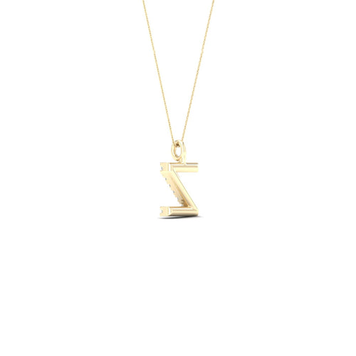 "Z" Initial Lab Grown Fashion Pendant