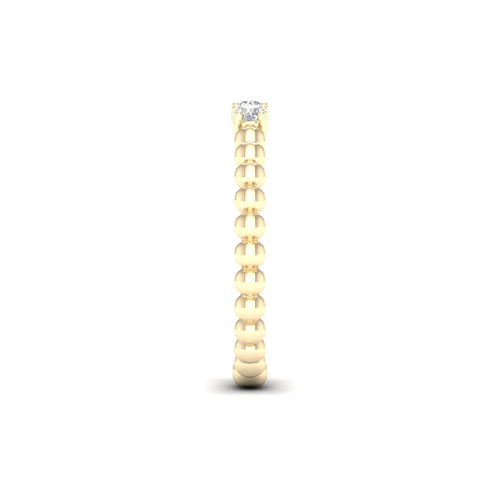 1/6 Ctw Three Stone Bubble Stack Ring