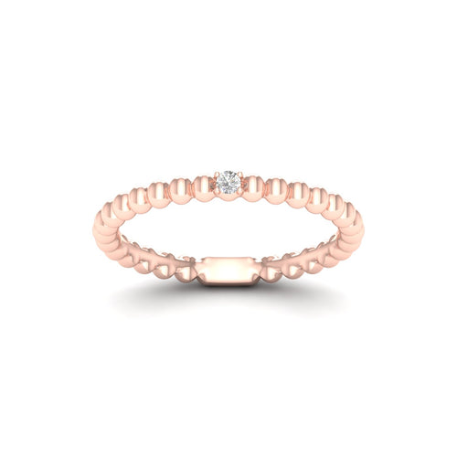 0.02 Ctw Single Stone Lab Grown Stackable Ring