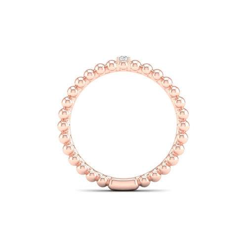 0.02 Ctw Single Stone Lab Grown Stackable Ring