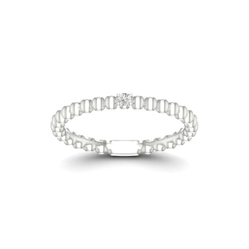0.02 Ctw Single Stone Lab Grown Stackable Ring