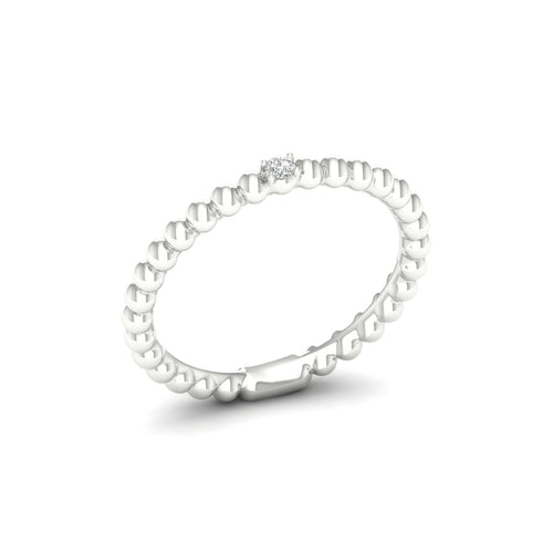 0.02 Ctw Single Stone Lab Grown Stackable Ring