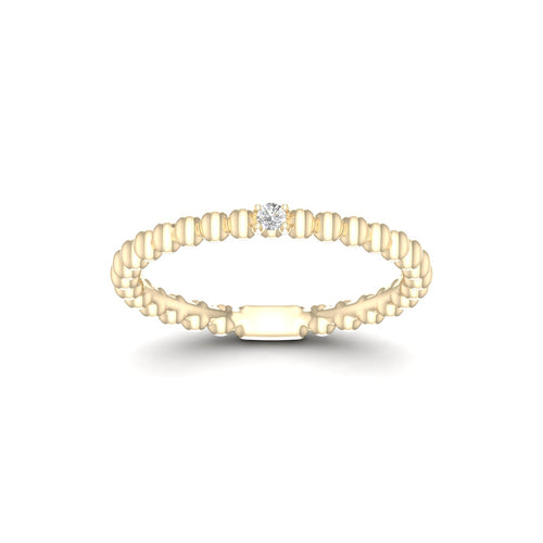0.02 Ctw Single Stone Lab Grown Stackable Ring