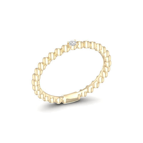 0.02 Ctw Single Stone Lab Grown Stackable Ring