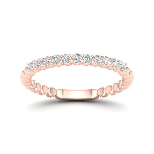 1/4 Ctw Eleven Stone Bubble Lab Grown Stackable Ring