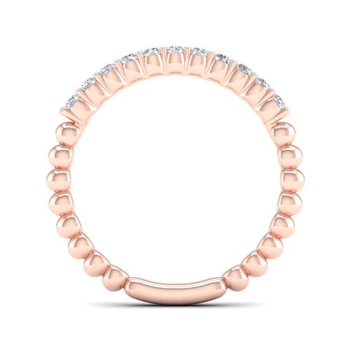1/4 Ctw Eleven Stone Bubble Lab Grown Stackable Ring