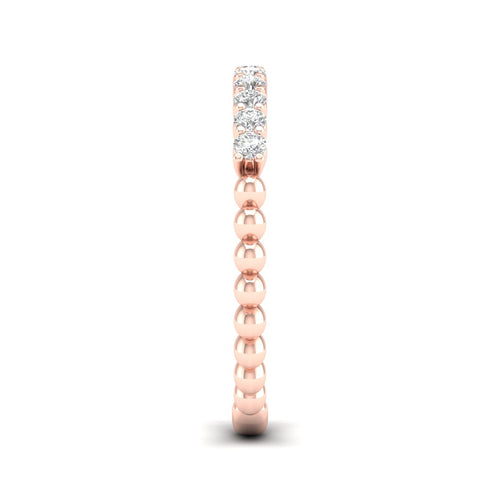 1/4 Ctw Eleven Stone Bubble Lab Grown Stackable Ring