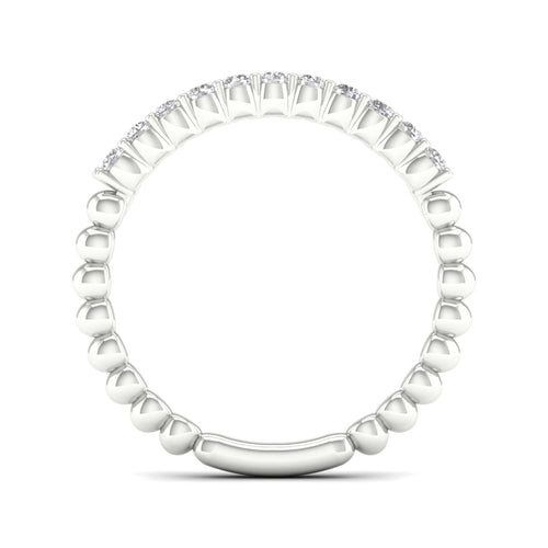 1/4 Ctw Eleven Stone Bubble Lab Grown Stackable Ring