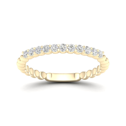 1/4 Ctw Eleven Stone Bubble Lab Grown Stackable Ring