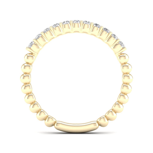 1/4 Ctw Eleven Stone Bubble Lab Grown Stackable Ring