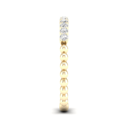 1/4 Ctw Eleven Stone Bubble Lab Grown Stackable Ring
