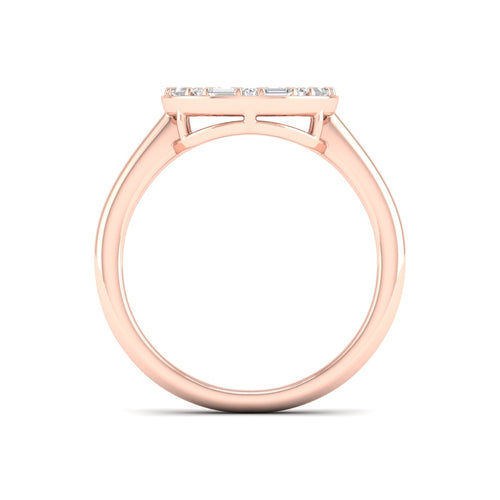 1/4 Ctw Ana de Aramas Circle Baguette Round Lab Grown Fashion Ring