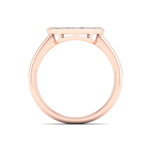 1/4 Ctw Ana de Aramas Heart Baguette Round Lab Grown Fashion Ring