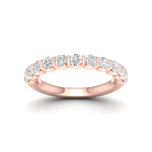 1 ctw Scalloped Channel Set Anniversary Lab Grown Band