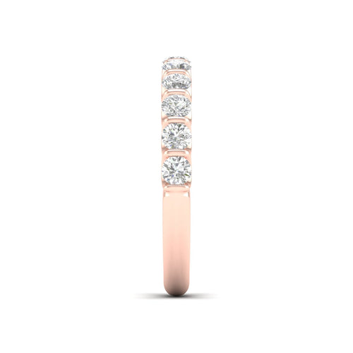 1 ctw Scalloped Channel Set Anniversary Lab Grown Band
