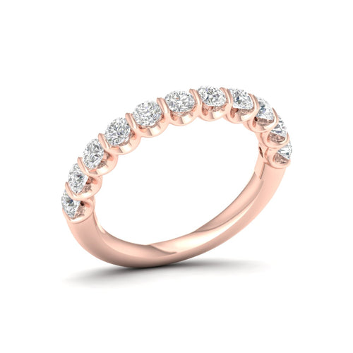 1 ctw Scalloped Channel Set Anniversary Lab Grown Band