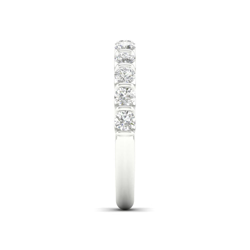 1 ctw Scalloped Channel Set Anniversary Lab Grown Band