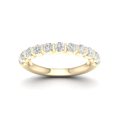 1 ctw Scalloped Channel Set Anniversary Lab Grown Band