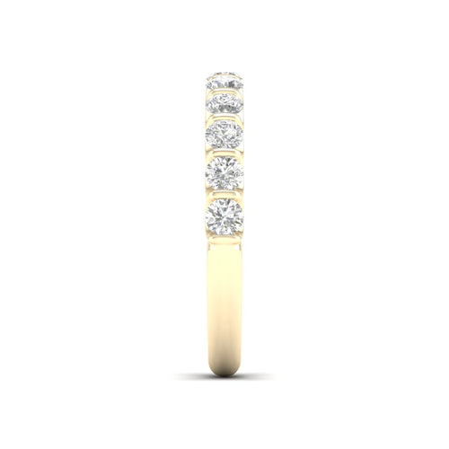 1 ctw Scalloped Channel Set Anniversary Lab Grown Band