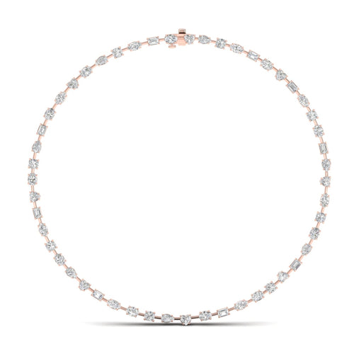 15 1/3 ctw Multi Shape Fashion Lab Grown Necklace