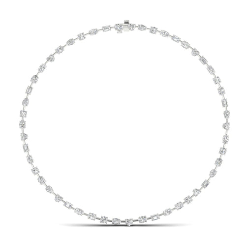 15 1/3 ctw Multi Shape Fashion Lab Grown Necklace