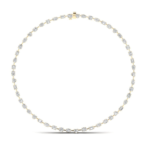 15 1/3 ctw Multi Shape Fashion Lab Grown Necklace