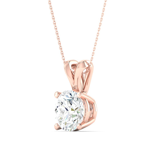 1 ctw Split Bail Round Solitaire Lab Grown Pendant