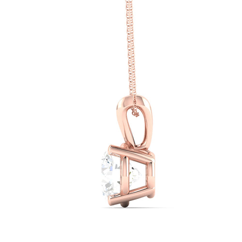 1 ctw Split Bail Round Solitaire Lab Grown Pendant