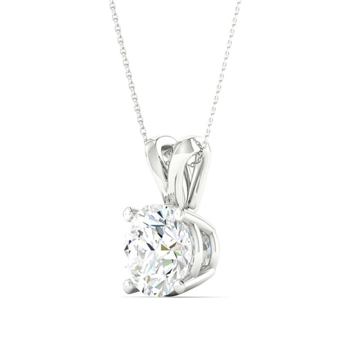 1 ctw Split Bail Round Solitaire Lab Grown Pendant