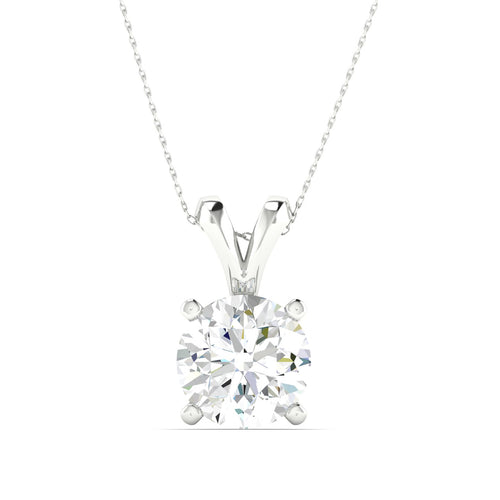 1 ctw Split Bail Round Solitaire Lab Grown Pendant