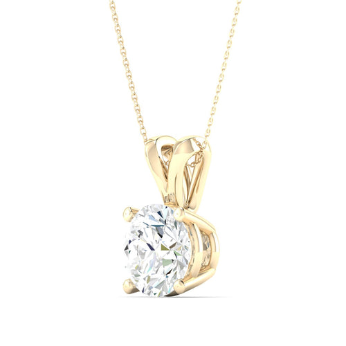 1 ctw Split Bail Round Solitaire Lab Grown Pendant