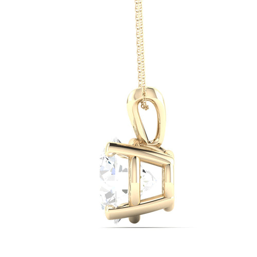 2 ctw Split Bail Round Lab Grown Solitaire Pendant