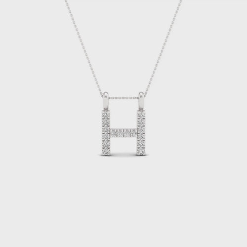 "H" Initial Lab Grown Fashion Pendant
