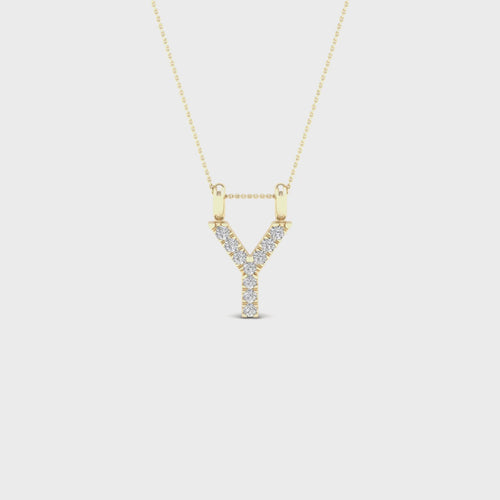 "Y" Initial Lab Grown Fashion Pendant
