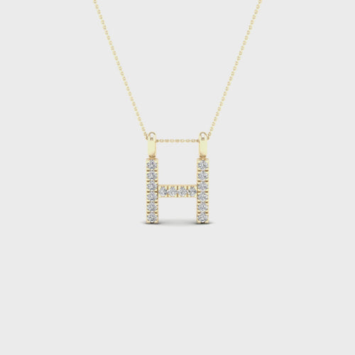 "H" Initial Lab Grown Fashion Pendant