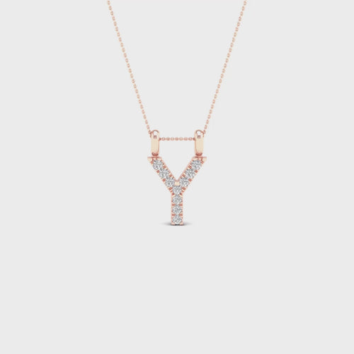 "Y" Initial Lab Grown Fashion Pendant