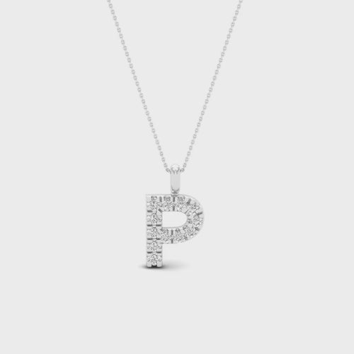 "P" Initial Lab Grown Fashion Pendant