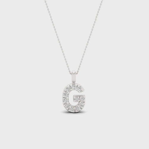 "G" Initial Lab Grown Fashion Pendant