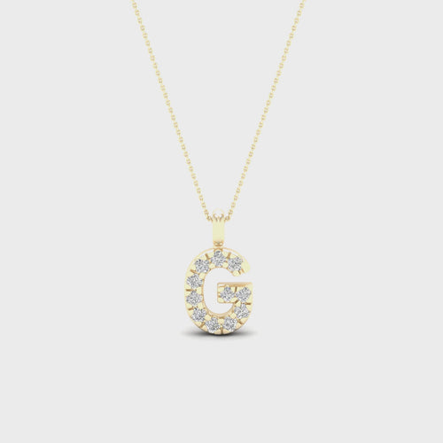 "G" Initial Lab Grown Fashion Pendant