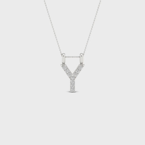 "Y" Initial Lab Grown Fashion Pendant